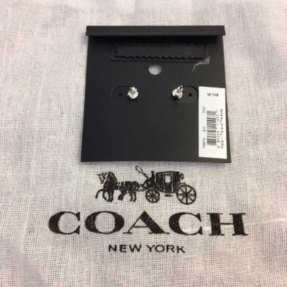 ❌SOLD NWT COACH Open Circle Stone Strand Earrings - Picture 6 of 8